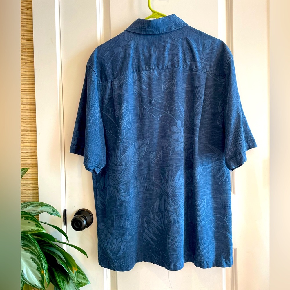 Jamaican Jaxx Blue on Blue Hawaiian Print Shirt Sz M - Picture 2 of 5